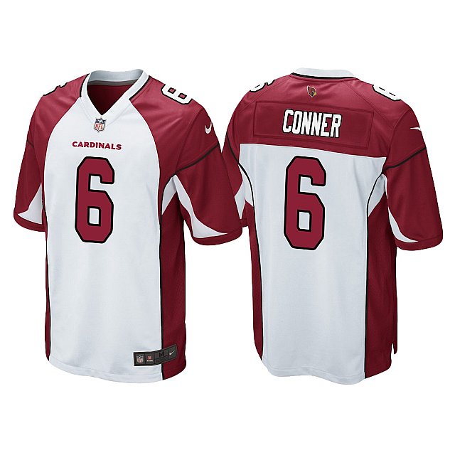 Men's Arizona Cardinals #6 James Conner Game White Nike Jersey