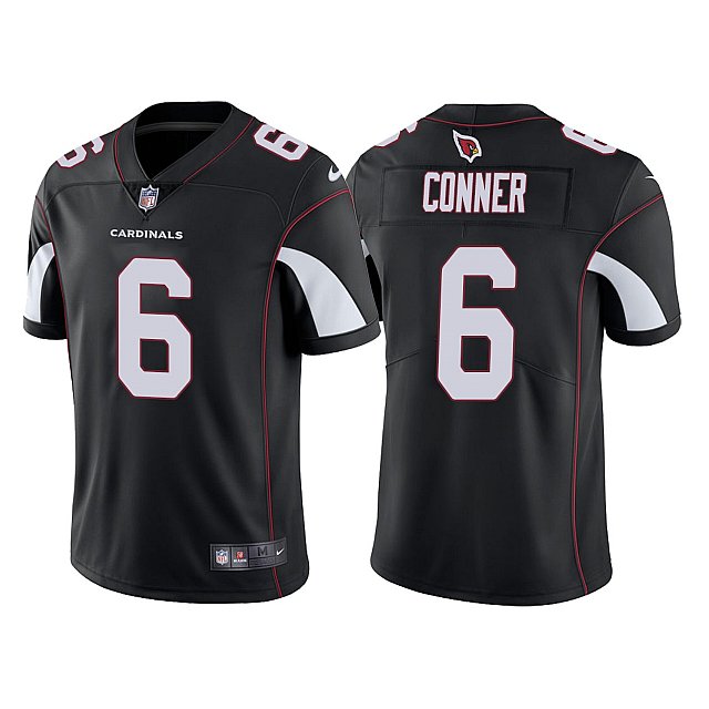 Men's Arizona Cardinals #6 James Conner Vapor Limited Black Jersey
