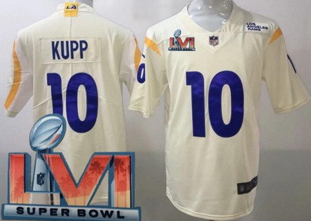 Youth Los Angeles Rams #10 Cooper Kupp Limited Bone 2022 Super Bowl LVI Bound Vapor Jersey