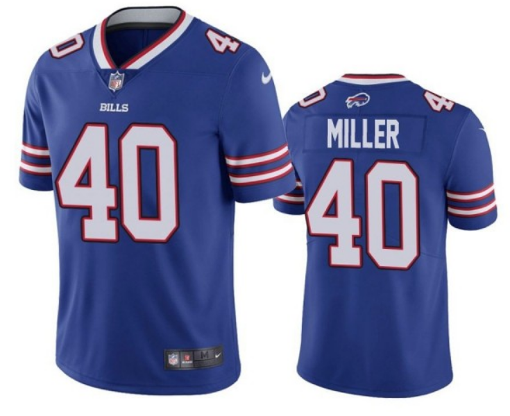 Men's Buffalo Bills #40 Von Miller Royal Vapor Untouchable Limited Stitched Jersey Men's Buffalo Bills #40 Von Miller Royal Vapor Untouchable Limited Stitched Jersey
