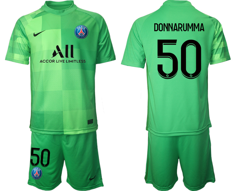Men 2021-2022 Club Paris St German green goalkeeper 50 Soccer Jersey