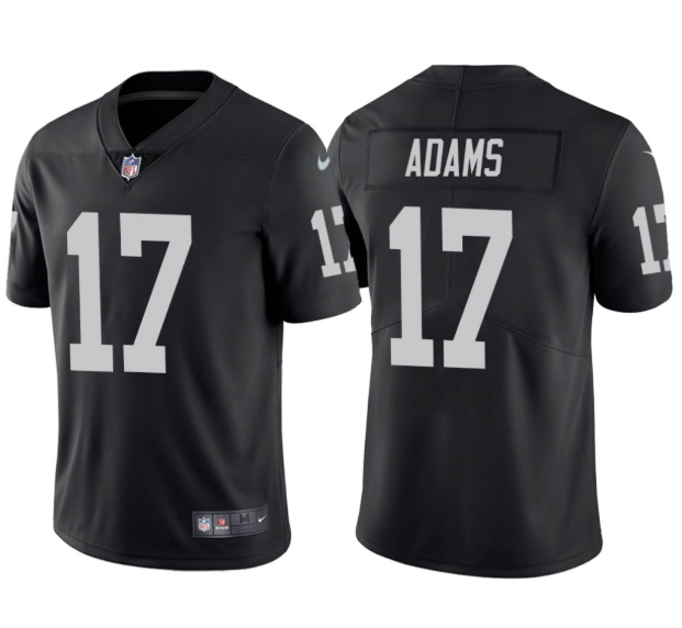 Men's Las Vegas Raiders #17 Davante Adams Black Vapor Limited Stitched Jersey