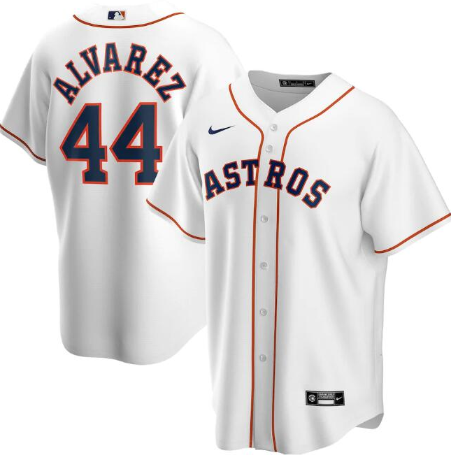 Men's Houston Astros White #44 Yordan Alvarez Cool Base Stitched MLB Jersey Men's Houston Astros White #44 Yordan Alvarez Cool Base Stitched MLB Jersey