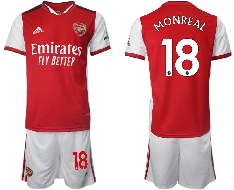 Men 2021-2022 Club Arsenal home red 18 Soccer Jersey