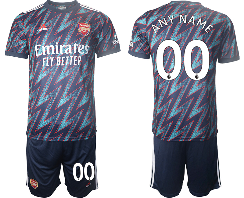 Men 2021-2022 Club Arsenal away blue customized Soccer Jersey