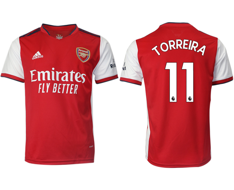 Men 2021-2022 Club Arsenal home aaa version red 11 Soccer Jersey