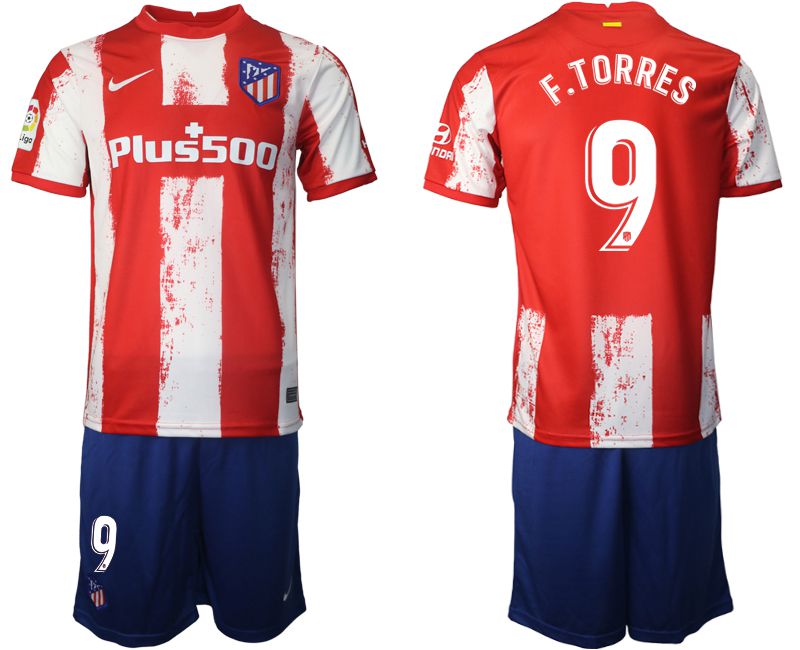 Men 2021-2022 Club Atletico Madrid home red 9 Nike Soccer Jersey