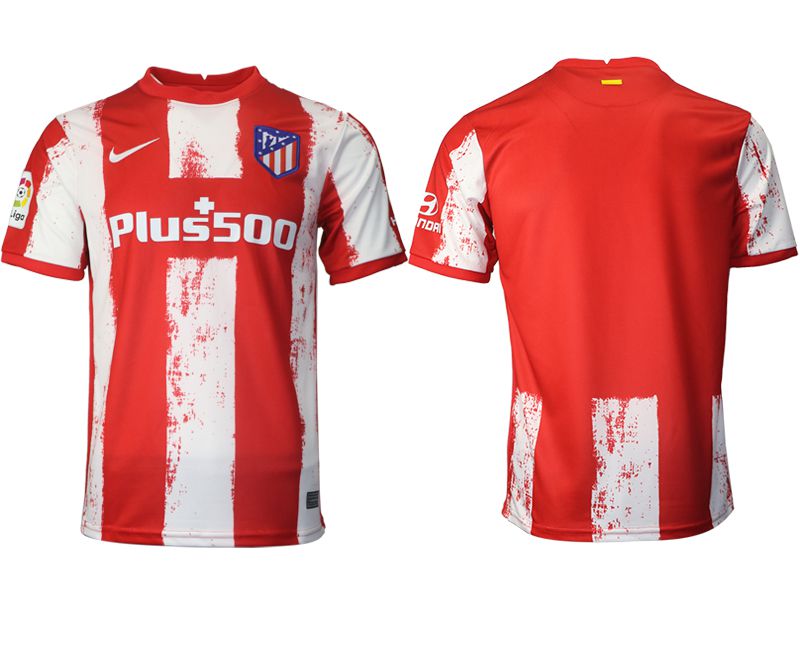 Men 2021-2022 Club Atletico Madrid home aaa version red blank Nike Soccer Jersey