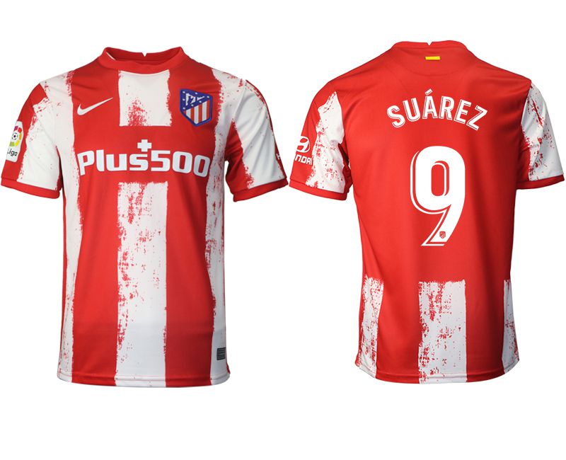 Men 2021-2022 Club Atletico Madrid home aaa version red 9 Nike Soccer Jerseys
