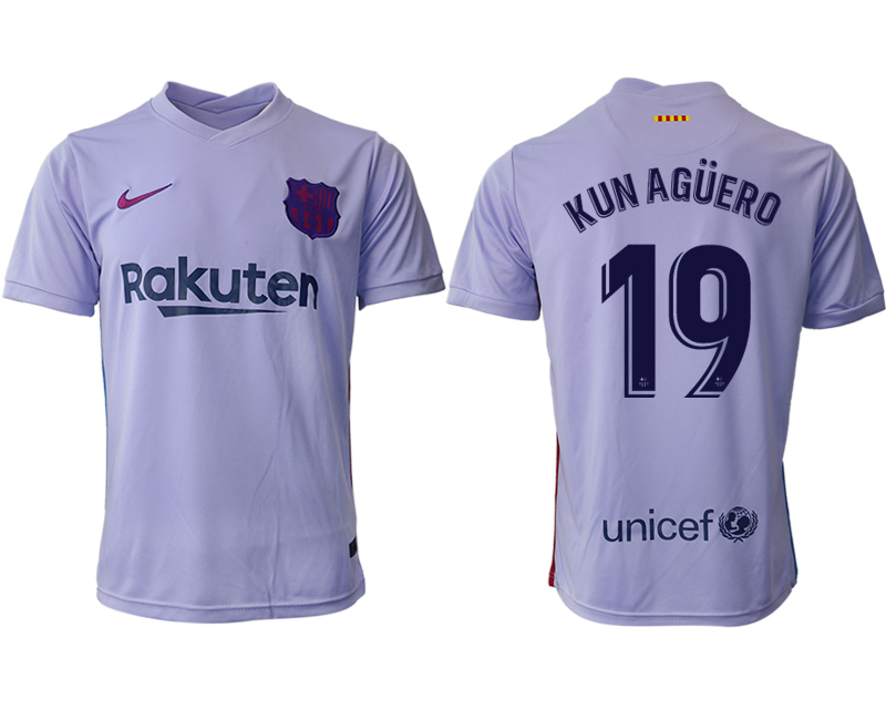 Men 2021-2022 Club Barcelona away aaa version purple 19 Soccer Jersey