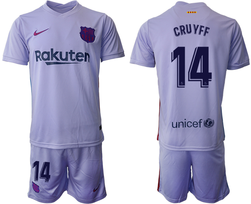 Men 2021-2022 Club Barcelona away purple 14 Soccer Jerseys