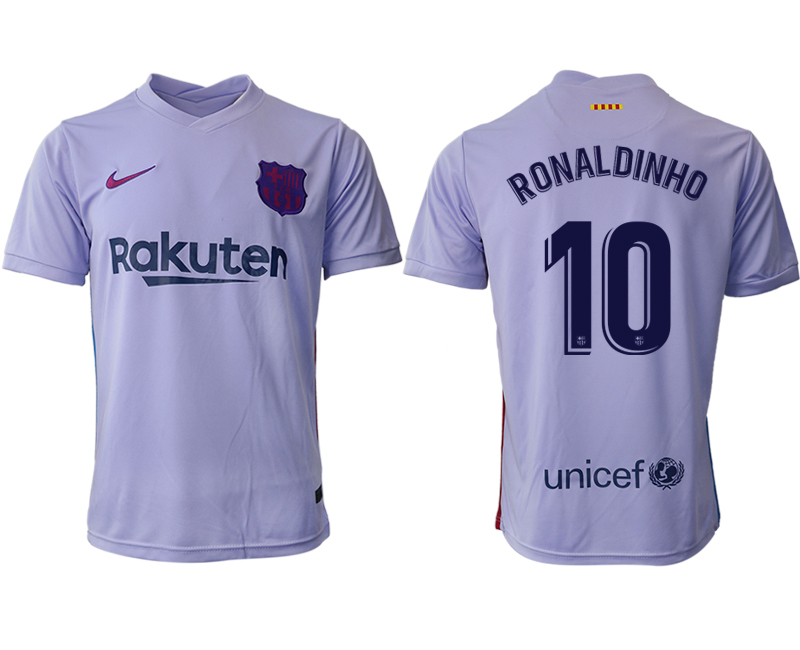 Men 2021-2022 Club Barcelona away aaa version purple 10 Soccer Jersey