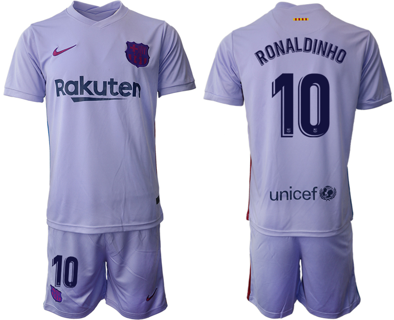 Men 2021-2022 Club Barcelona away purple 10 Soccer Jerseys