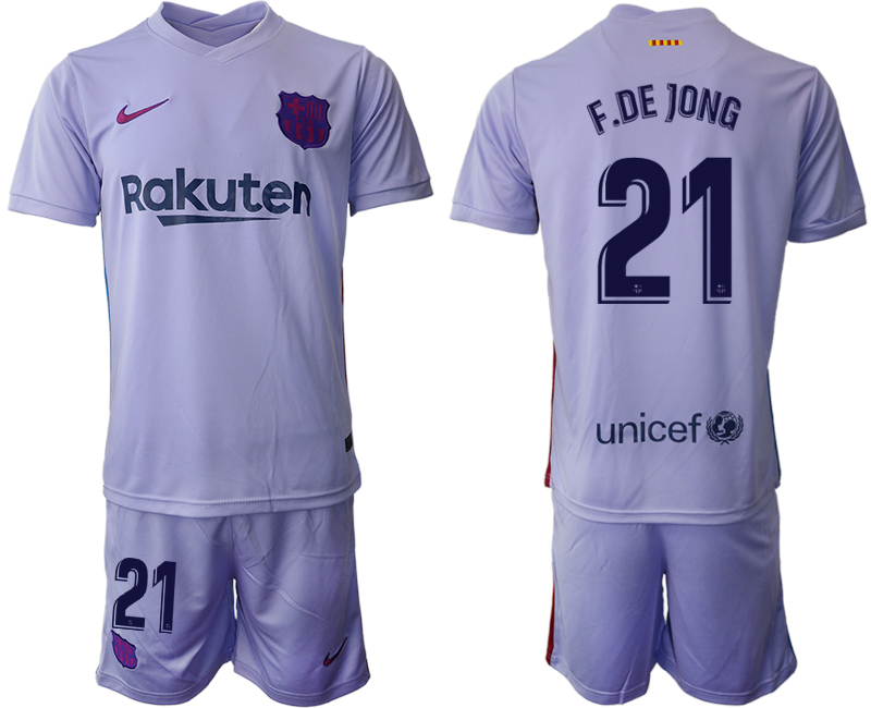 Men 2021-2022 Club Barcelona away purple 21 Soccer Jersey