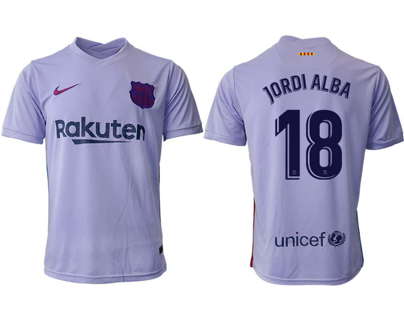 Men 2021-2022 Club Barcelona away aaa version purple 18 Soccer Jersey