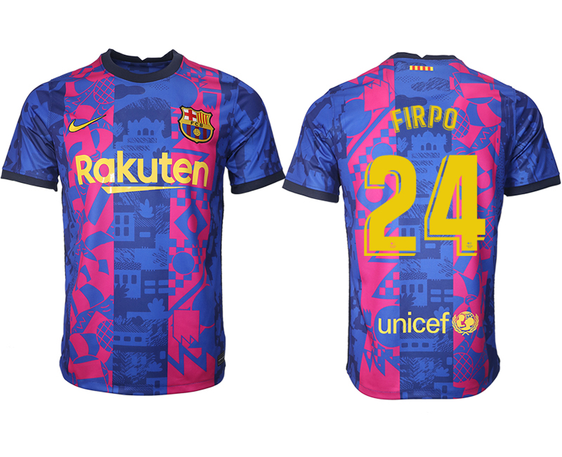 Men 2021-2022 Club Barcelona blue training suit aaa version 24 Soccer Jersey
