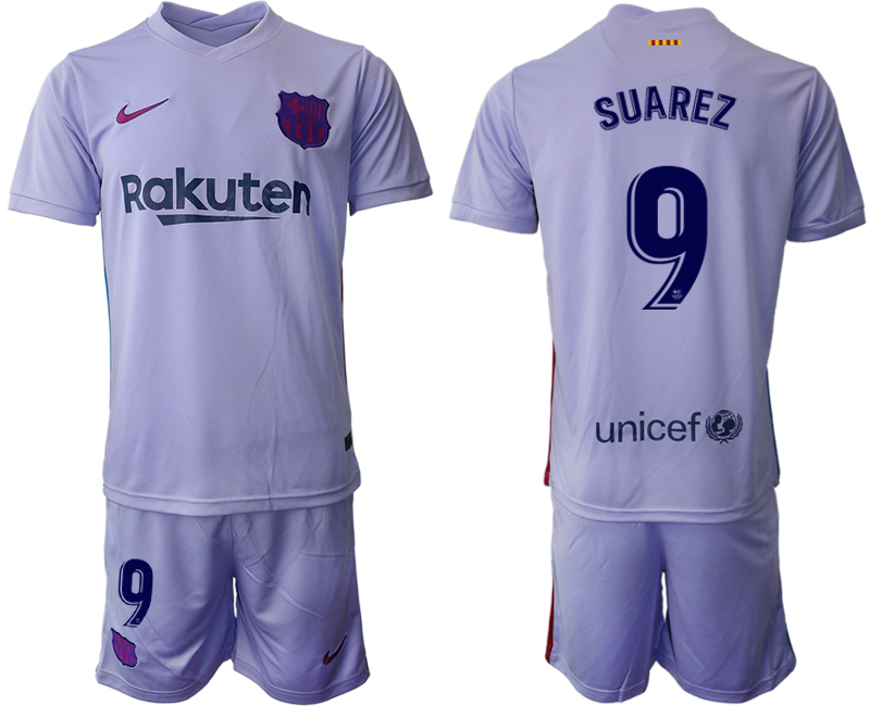 Men 2021-2022 Club Barcelona away purple 9 Soccer Jerseys