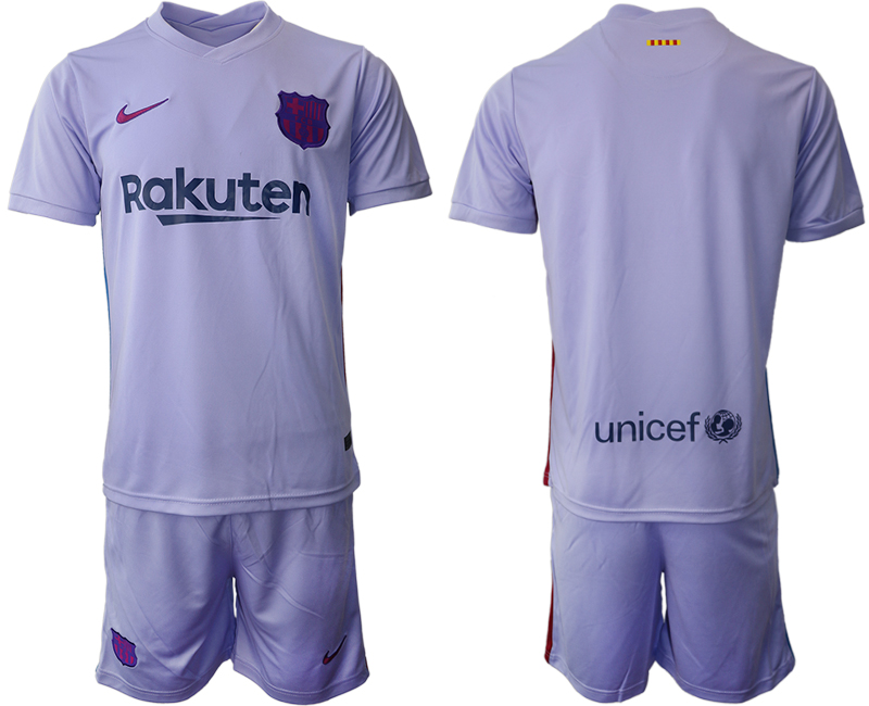 Men 2021-2022 Club Barcelona away purple blank Soccer Jersey
