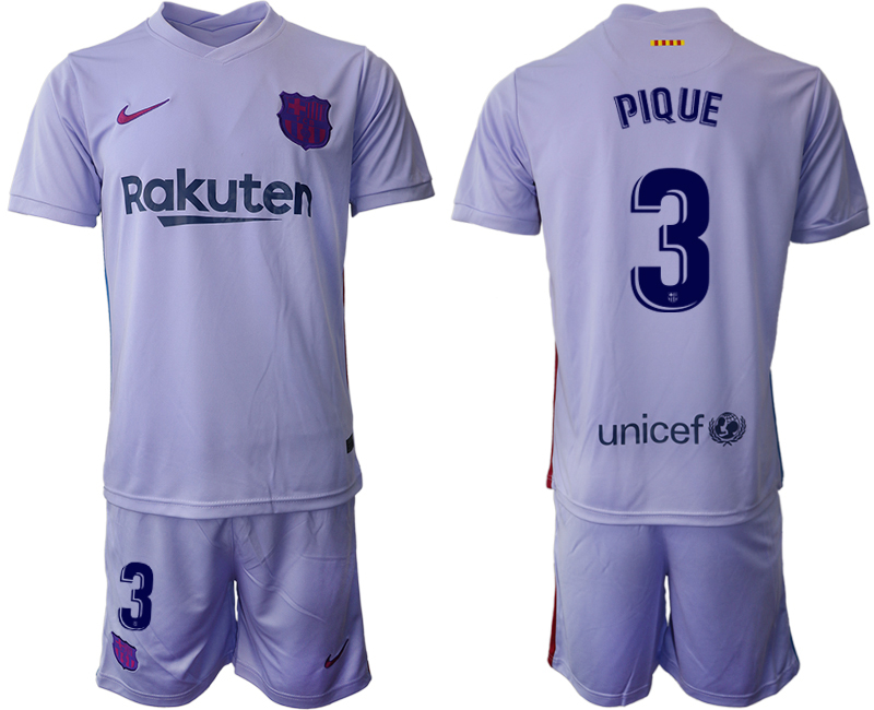 Men 2021-2022 Club Barcelona away purple 3 Soccer Jersey