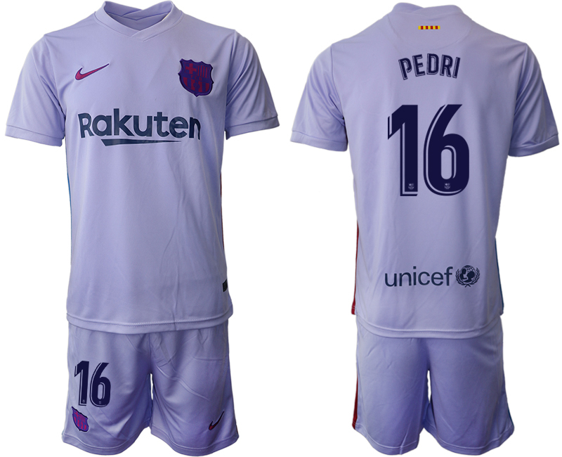 Men 2021-2022 Club Barcelona away purple 16 Soccer Jersey