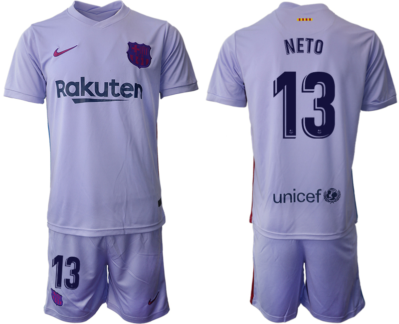 Men 2021-2022 Club Barcelona away purple 13 Soccer Jersey