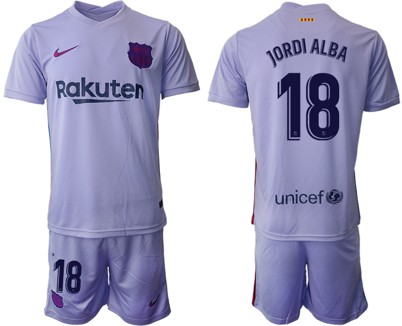 Men 2021-2022 Club Barcelona away purple 18 Soccer Jersey