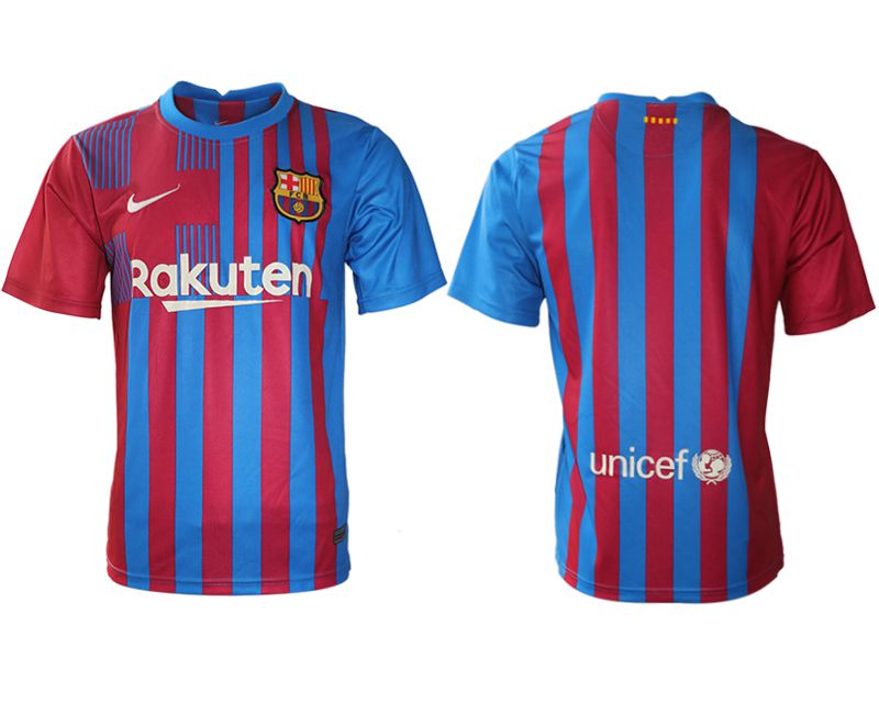 Men 2021-2022 Club Barcelona home aaa version red blank Nike Soccer Jersey