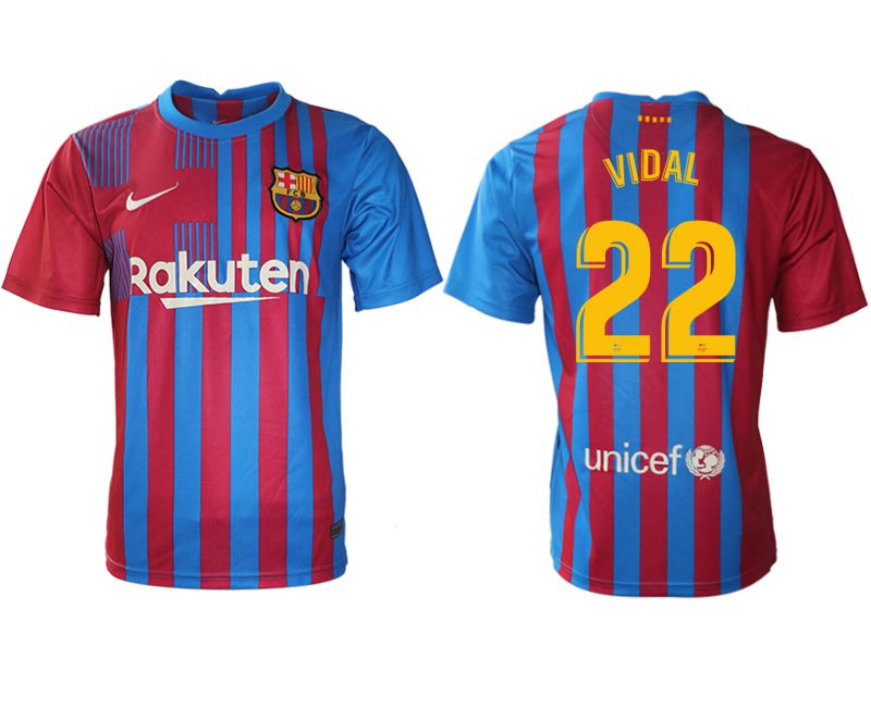 Men 2021-2022 Club Barcelona home aaa version red 22 Nike Soccer Jerseys