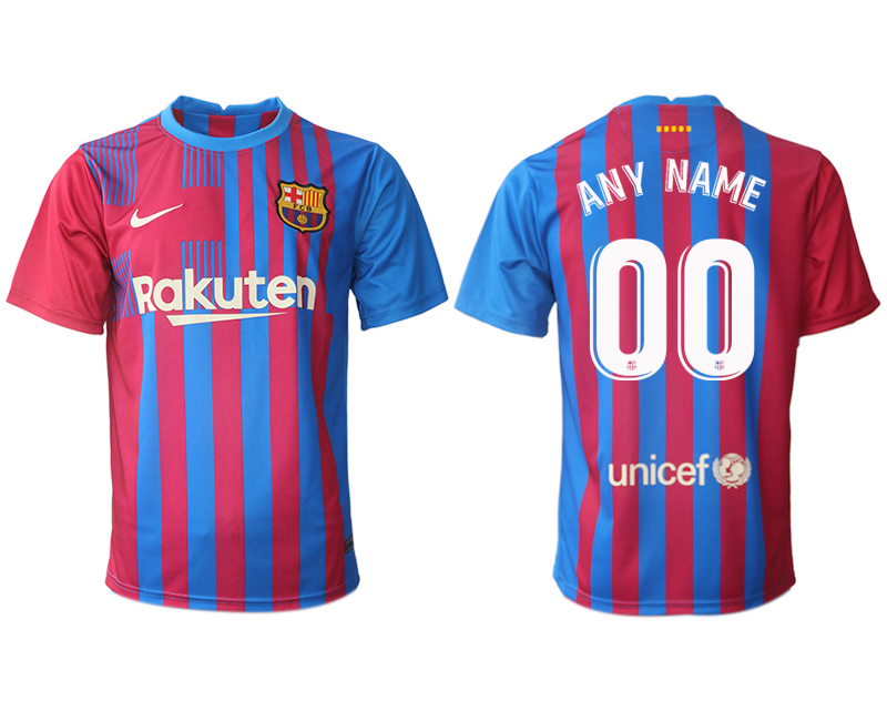 Men 2021-2022 Club Barcelona home aaa version red customized Nike Soccer Jerseys