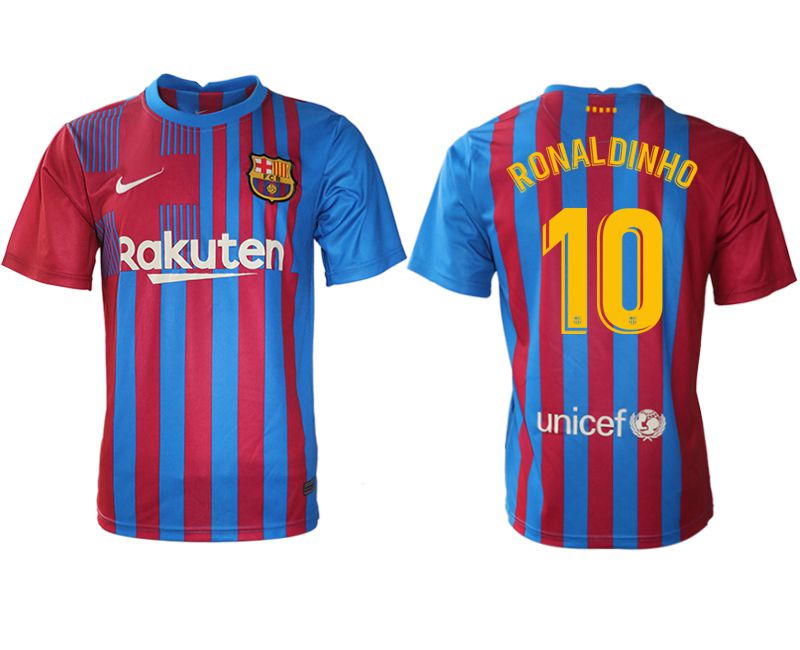 Men 2021-2022 Club Barcelona home aaa version red 10 Nike Soccer Jersey