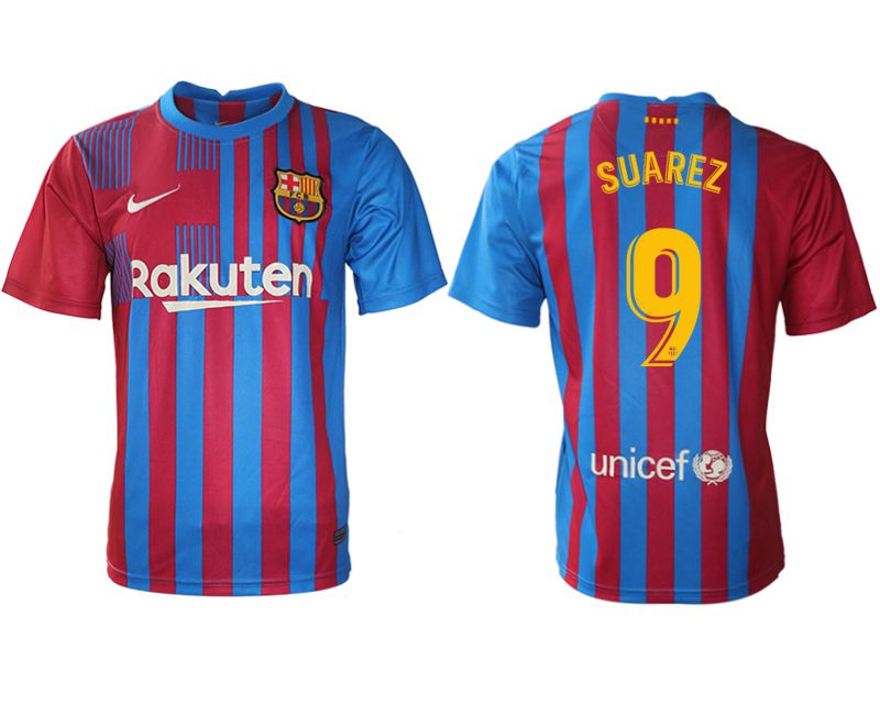 Men 2021-2022 Club Barcelona home aaa version red 9 Nike Soccer Jersey