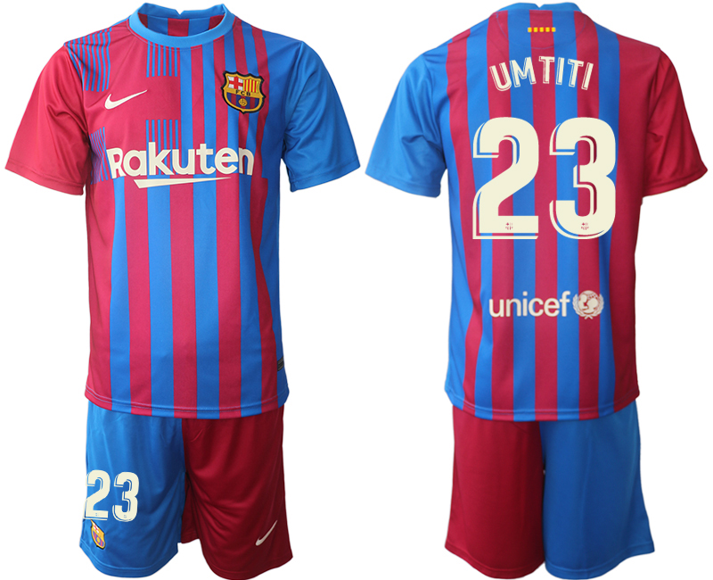 Men 2021-2022 Club Barcelona home red 23 Nike Soccer Jerseys
