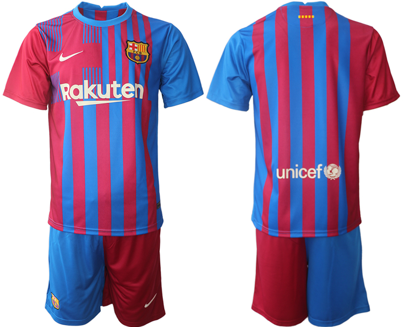 Men 2021-2022 Club Barcelona home red blank Nike Soccer Jerseys