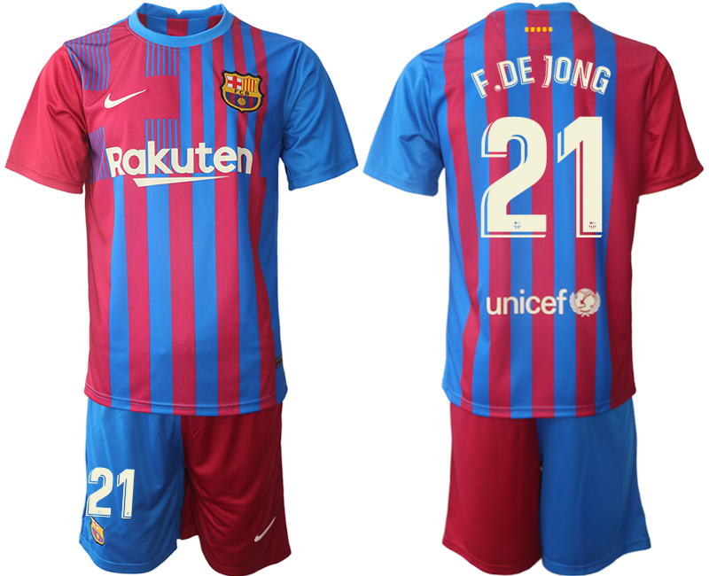 Men 2021-2022 Club Barcelona home red 21 Nike Soccer Jerseys