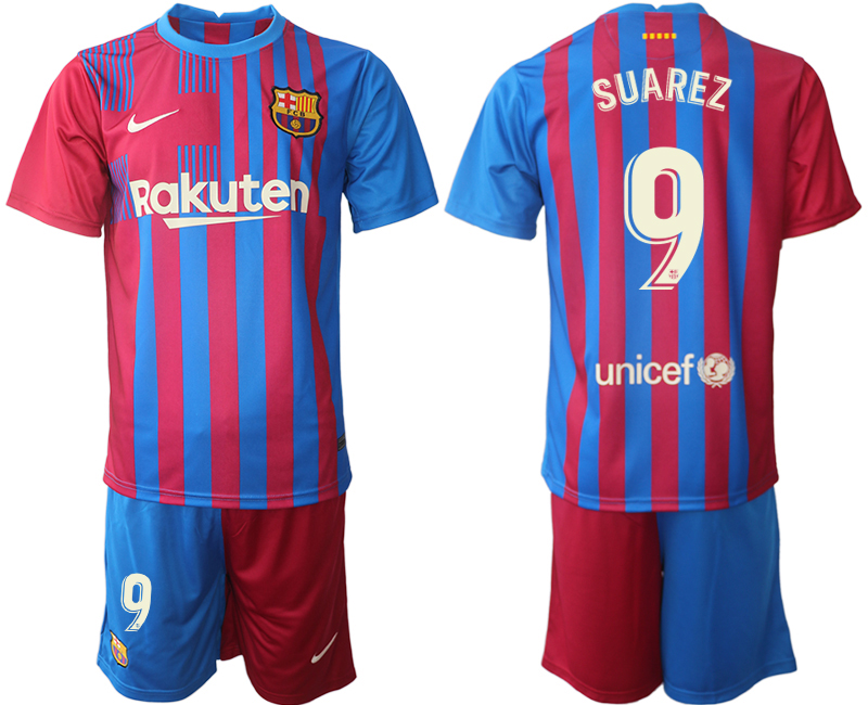 Men 2021-2022 Club Barcelona home red 9 Nike Soccer Jerseys