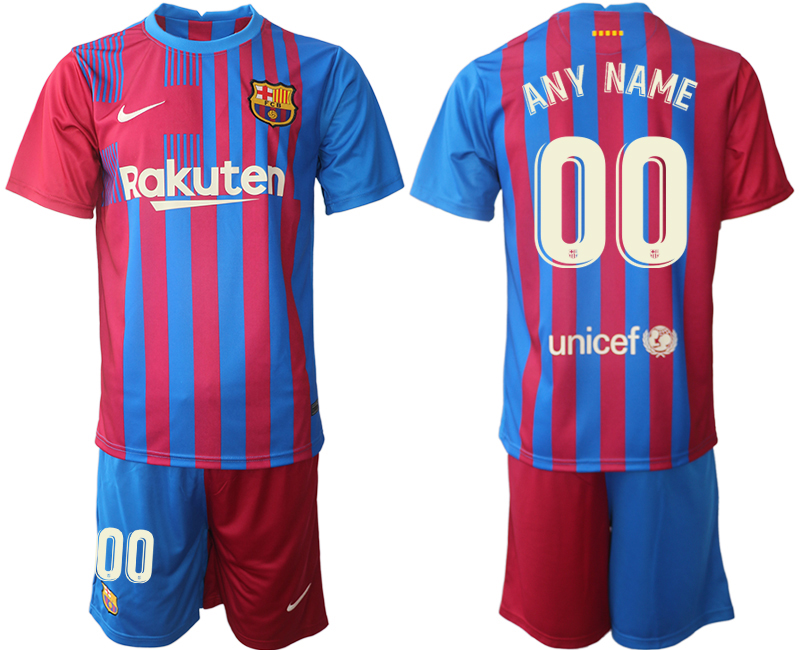 Men 2021-2022 Club Barcelona home red customized Nike Soccer Jerseys