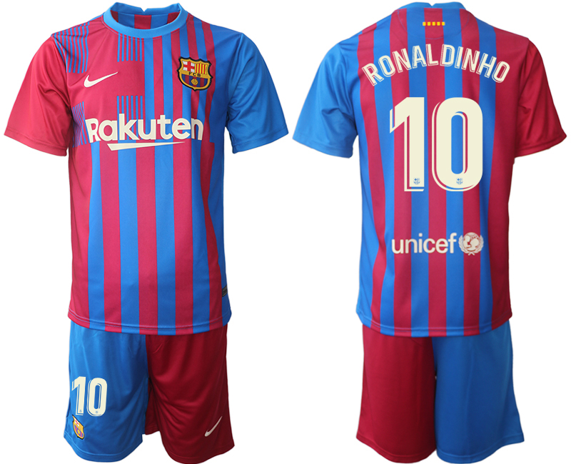 Men 2021-2022 Club Barcelona home red 10 Nike Soccer Jerseys