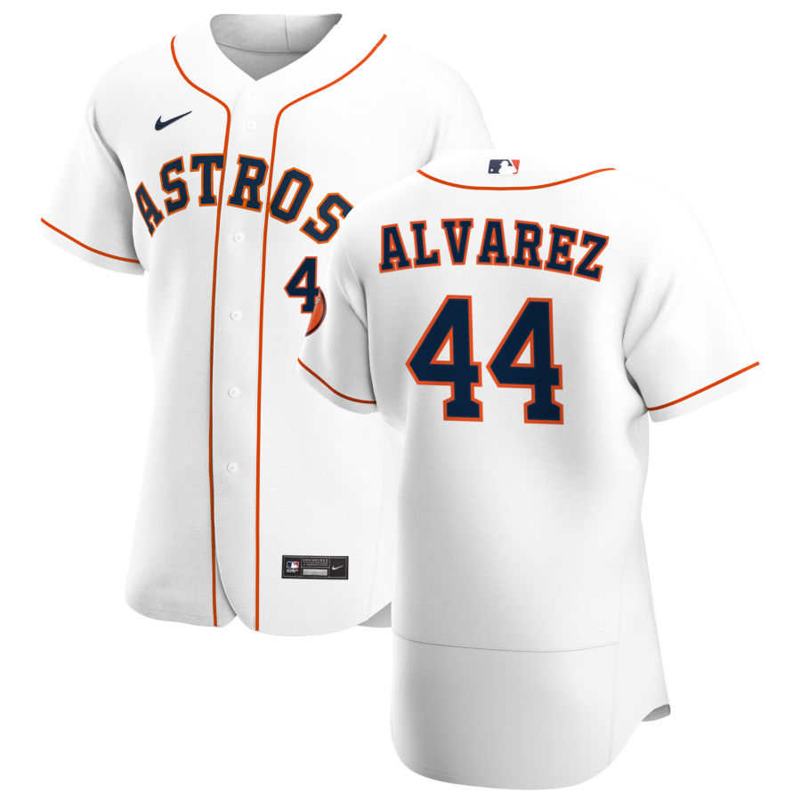 Men's Houston Astros #44 Yordan Alvarez Nike White Home 2020 Authentic Player MLB Jersey
