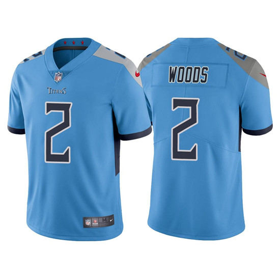Men's Tennessee Titans #2 Robert Woods Blue Vapor Untouchable Stitched Jersey