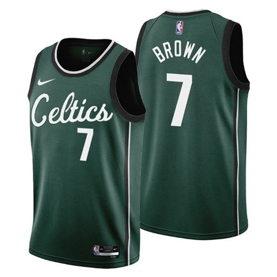 Men's Boston Celtics #7 Jaylen Brown 2022-23 Green City Edition Stitched Jersey Men's Boston Celtics #7 Jaylen Brown 2022-23 Green City Edition Stitched Jersey