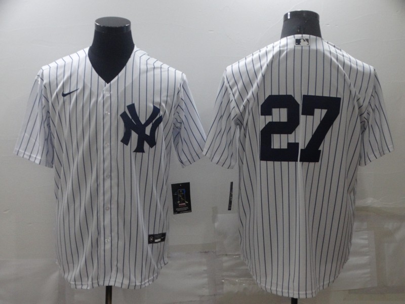 Men's New York Yankees #27 Giancarlo Stanton White No Name Stitched MLB Nike Cool Base Jersey Men's New York Yankees #27 Giancarlo Stanton White No Name Stitched MLB Nike Cool Base Jersey