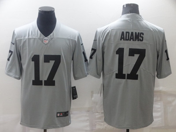 Men's Las Vegas Raiders #17 Davante Adams Grey Limited Stitched Jersey