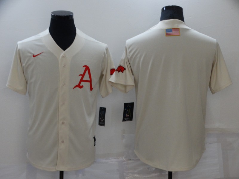 Men's Atlanta Braves Blank Cream Stitched MLB Cool Base Nike Jersey
