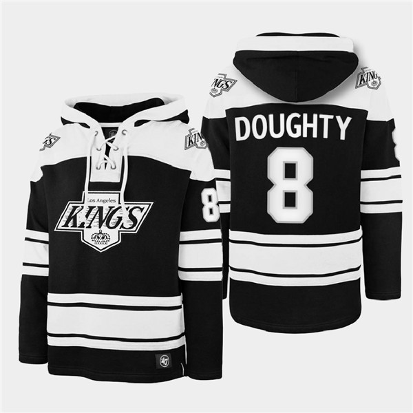 Men's Los Angeles Kings #8 Drew Doughty Black Ageless Must-Have Lace-Up Pullover Hoodie Men's Los Angeles Kings #8 Drew Doughty Black Ageless Must-Have Lace-Up Pullover Hoodie
