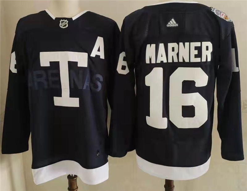 Men's Toronto Maple Leafs 16 Mitchell Marner Navy 2022 NHL Heritage Classic Adidas Jersey