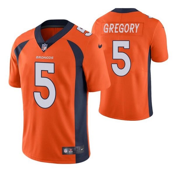 Men's Denver Broncos #5 Randy Gregory Orange Vapor Untouchable Limited Stitched Jersey Men's Denver Broncos #5 Randy Gregory Orange Vapor Untouchable Limited Stitched Jersey