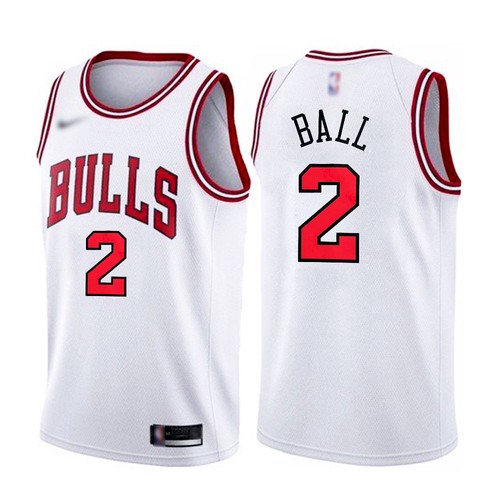 Big Size Chicago Bulls #2 Lonzo Ball White 2021 Nike Swingman Stitched Jersey