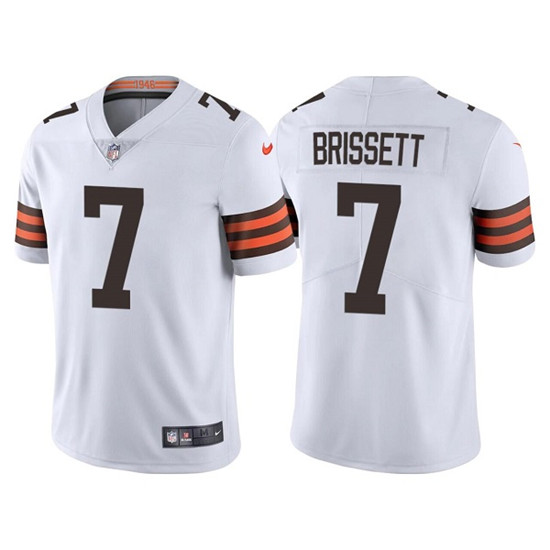 Men's Cleveland Browns #7 Jacoby Brissett White Vapor Untouchable Limited Stitched Jersey