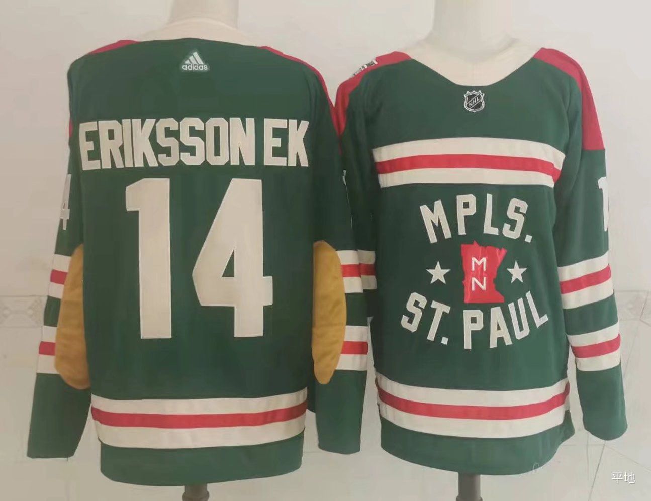 Men Minnesota Wild 14 Erikssonek Green Classic Edition 2022 Adidas NHL Jersey