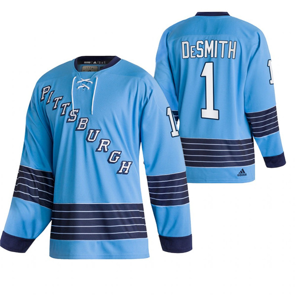 Men's Pittsburgh Penguins #1 Casey DeSmith 2022 Blue Classics Stitched Jersey